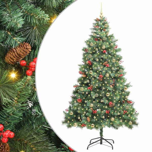 vidaXL &Aacute;rbol de Navidad artificial Verde 240 cm PVC y Metal