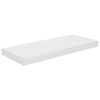vidaXL Estante flotante de pared 2 uds MDF blanco brillo 60x23,5x3,8cm