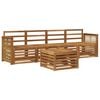vidaXL Conjunto de sof&aacute;s de exterior 5 uds. Natural