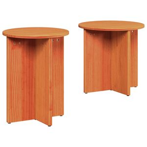 vidaXL Mesa de Caf&eacute; 2 pcs Marr&oacute;n cera