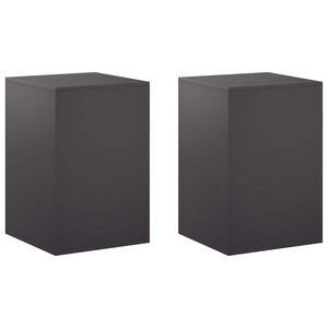 vidaXL Soporte de plantas 2 pcs Negro 40 x 40 x 60 cm Acero