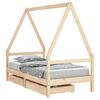 vidaXL Estructura de cama infantil con cajones madera de pino 80x160cm