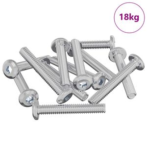 vidaXL Tornillo de Bloqueo Liso 2514 pcs Plateado Acero