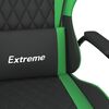 vidaXL Silla gaming cuero sintético negro y verde