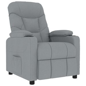 vidaXL Sill&oacute;n de masaje tela gris claro