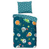 Good Morning Funda de edred&oacute;n infantil SPACY 100x135 cm azul petr&oacute;leo
