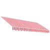 vidaXL Tela de repuesto de toldo rayas rojas y blancas 3,5x2,5 m
