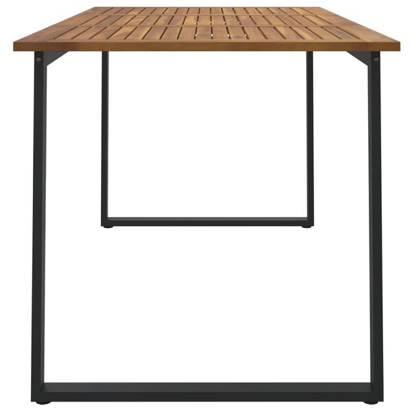 vidaXL Mesa de jard&iacute;n con patas en U madera maciza acacia 148x80x75 cm