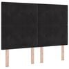 vidaXL Cama Box Spring LED con colch&oacute;n Negro 140 x 190 cm Terciopelo
