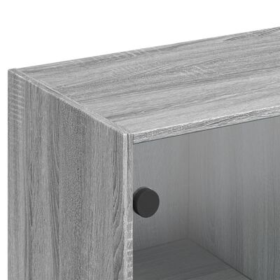 vidaXL Estantería con puertas madera gris Sonoma 136x37x142 cm