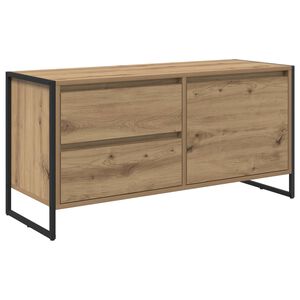 vidaXL Gabinete de TV con caj&oacute;n Roble Artesanal 100 x 36 x 49.5 cm