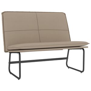 vidaXL Banco de cuero sint&eacute;tico color capuchino 100x75x76 cm