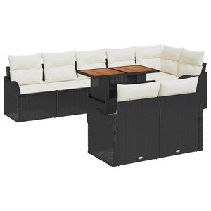 vidaXL Conjunto de sof&aacute; de jard&iacute;n 9 uds. 8-N&uacute;mero de plazas