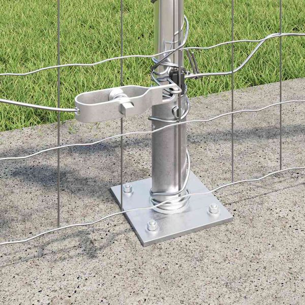 vidaXL Valla con Poste Plateado 1 x 25 m Acero