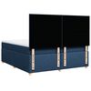 vidaXL Cama box spring con colch&oacute;n tela azul 200x200 cm