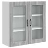 vidaXL Armario de vidrio para pared PORTO Gris Sonoma 80 x 31 x 80 cm