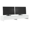 vidaXL Soporte para monitor con cajones blanco 100x27x15 cm madera de ingeniería