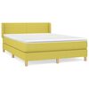vidaXL Cama box spring con colch&oacute;n tela verde 140x200 cm