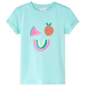 Camiseta infantil verde menta claro 128