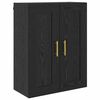vidaXL Mueble de pared 2 pcs Roble Negro 69,5 x 34 x 90 cm