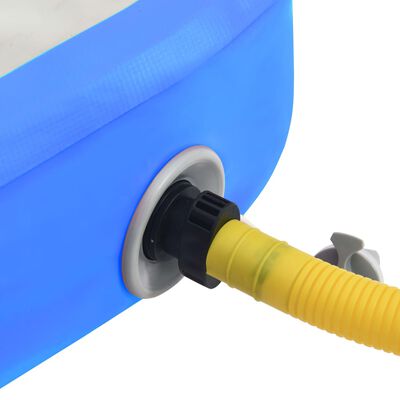 vidaXL Esterilla inflable de gimnasia con bomba PVC azul 300x100x20 cm