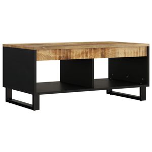 vidaXL Mesa de centro de madera maciza mango 90x50x40 cm