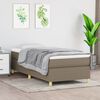 vidaXL Estructura de cama con somier tela gris taupe 90x190 cm