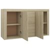 vidaXL Aparador madera contrachapada color roble Sonoma 120x36x69 cm