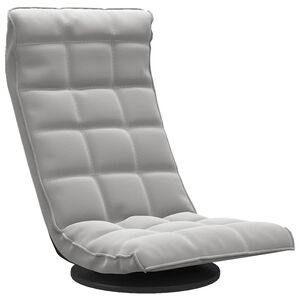 vidaXL Silla de suelo giratoria de terciopelo gris claro