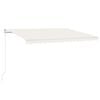 vidaXL Toldo manual retr&aacute;ctil crema 450x350 cm