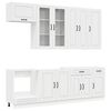 vidaXL Unidad de cocina KALMAR 8 uds. Blanco Brillante