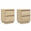 vidaXL Armario de Noche 2 uds. Roble Sonoma 39 x 34,5 x 50 cm