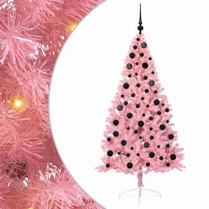 vidaXL &Aacute;rbol de Navidad Artificial Preiluminado Rosa 180 cm PVC