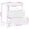 vidaXL Armario de Noche Marr&oacute;n 50 x 33 x 62 cm Madera maciza de Acacia