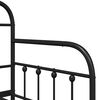 vidaXL Estructura de cama de d&iacute;a con cabecera Negro 75 x 190 cm Acero