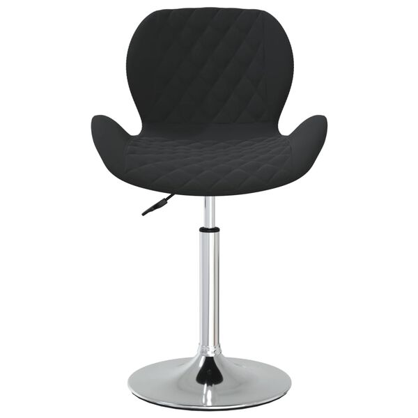 vidaXL Silla de comedor giratoria de terciopelo negro