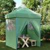 vidaXL Tienda de fiesta plegable Pop-Up con 4 paredes laterales verde