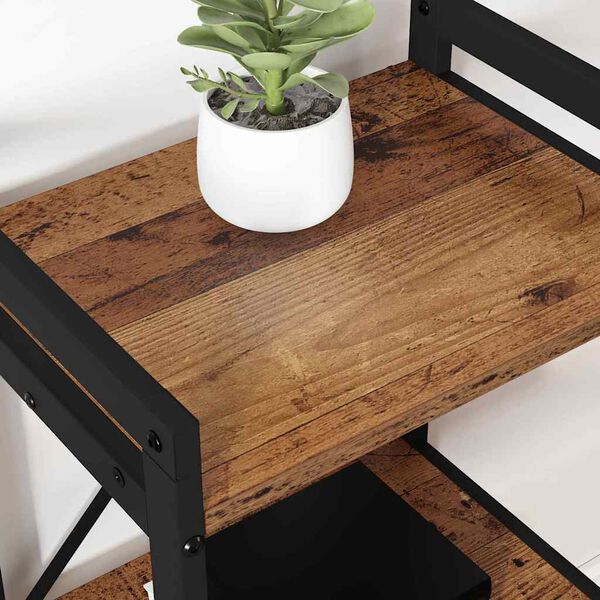 vidaXL Estante de libros Madera envejecida 60 x 30 x 85 cm