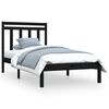 vidaXL Estructura de cama madera maciza negro 100x200 cm