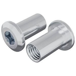 vidaXL Tuerca de Bloqueo 2 pcs N&iacute;quel M6 x 15 mm Acero