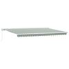 vidaXL Toldo retr&aacute;ctil Verde y blanco 500 x 300 cm Lona y Aluminio