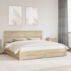 vidaXL Estructura de cama con cabecera Roble Sonoma 200 x 200 cm