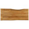 vidaXL Tablero de mesa borde natural madera maciza mango 140x60x2,5 cm