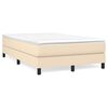vidaXL Estructura de cama con somier tela crema 120x200 cm
