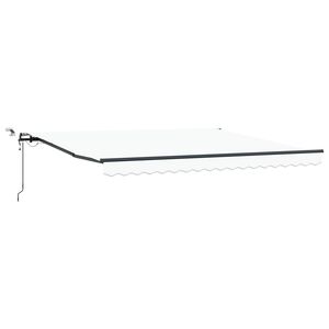 vidaXL Toldo retr&aacute;ctil Blanco 400 x 350 cm Poli&eacute;ster