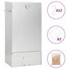 vidaXL Horno ahumador astillas madera acero galvanizado 44,5x29x83 cm