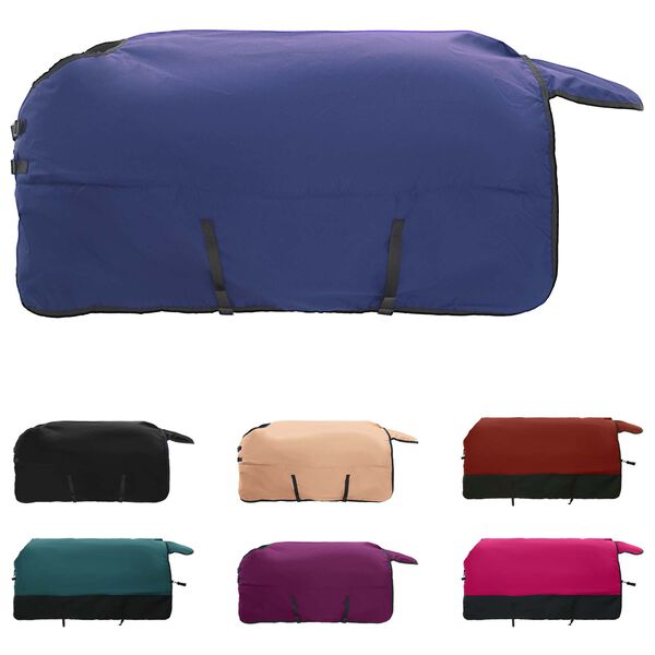 vidaXL Manta para Caballo Verde Oscuro y Negro 115 cm Poli&eacute;ster