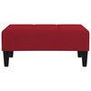 vidaXL Sof&aacute; cama 2 plazas 2 cojines y reposapi&eacute;s terciopelo rojo tinto