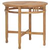 vidaXL Mesa de comedor de madera maciza de teca &Oslash; 80 cm
