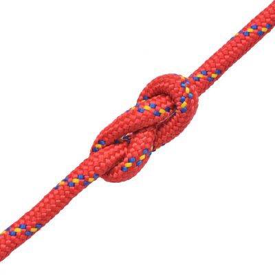 vidaXL Cuerda marina de polipropileno 10 mm 50 m roja